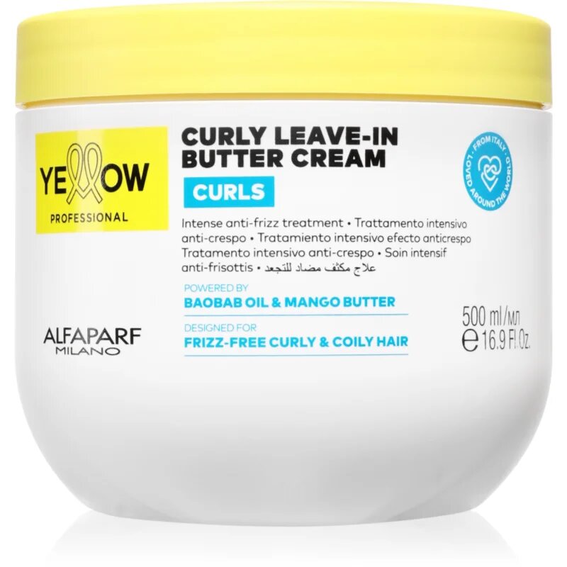 Yellow Professional Curls Curly Leave-in Cream крем без отмиване за къдрава коса 500 мл.