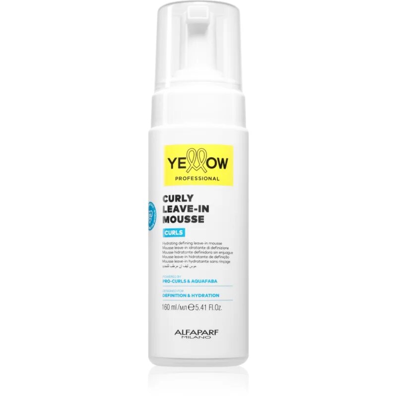 Yellow Professional Curls Curly Leave-in Mousse грижа без отмиване за къдрава коса 160 мл.