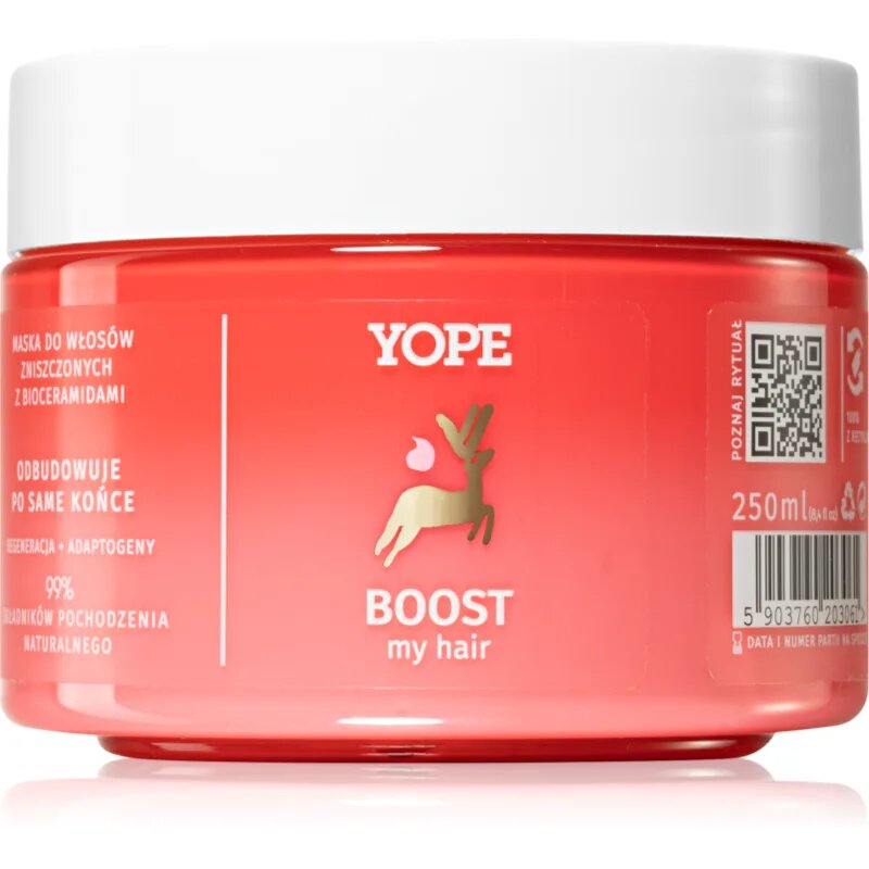 Yope BOOST my hair възстановяваща маска за увредена коса 250 мл.