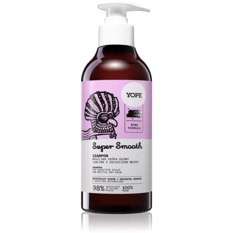 Yope Daily Heroes Smooth Shampoo Oriental Garden подсилващ шампоан за увредена и крехка коса 300 мл.