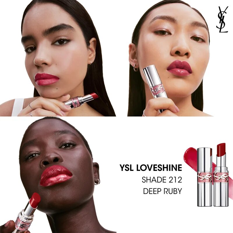 Yves Saint Laurent Loveshine Lipstick хидратиращ гланц за устни за жени 212 Deep Ruby 32 гр.