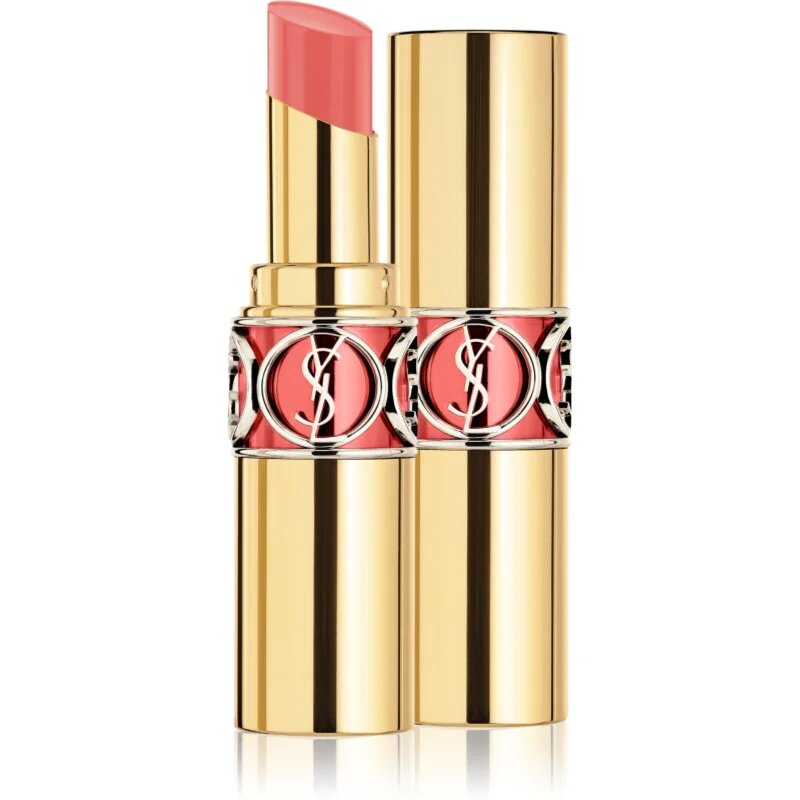 Yves Saint Laurent Rouge Volupté Shine Oil-In-Stick овлажняващо червило цвят 15 Corail Intuitive / Corail Spontini 3.2 гр.