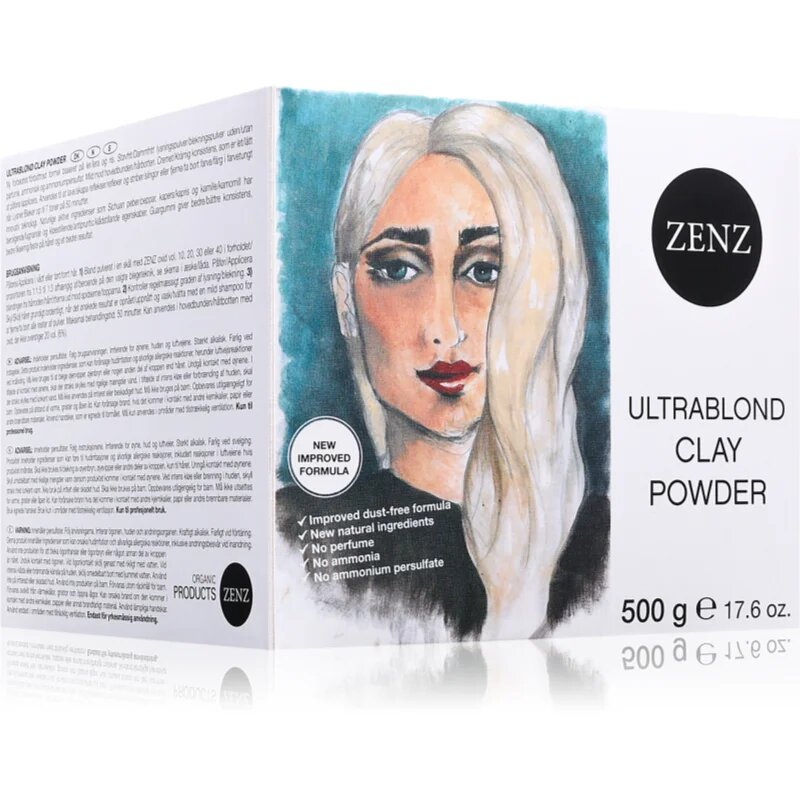 ZENZ Organic Ultrablond Clay Powder изсветляваща пудра без амоняк 500 гр.
