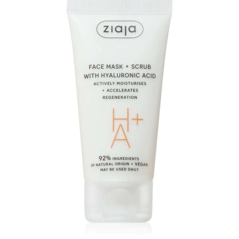 Ziaja Face Mask + Scrub with Hyaluronic Acid пилинг маска 55 мл.