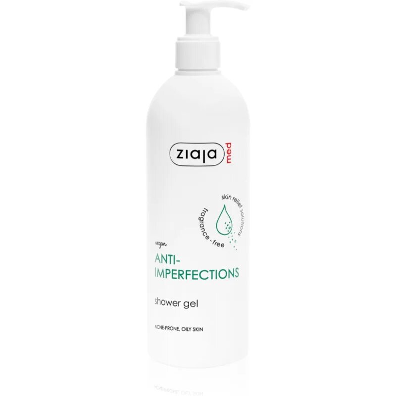 Ziaja Med Anti-Imperfections почистващ гел за намаляване на кожен себум за тяло 400 мл.