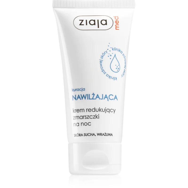 Ziaja Med Hydrating Care нощен крем против бръчки за чувствителна и суха кожа 50 мл.