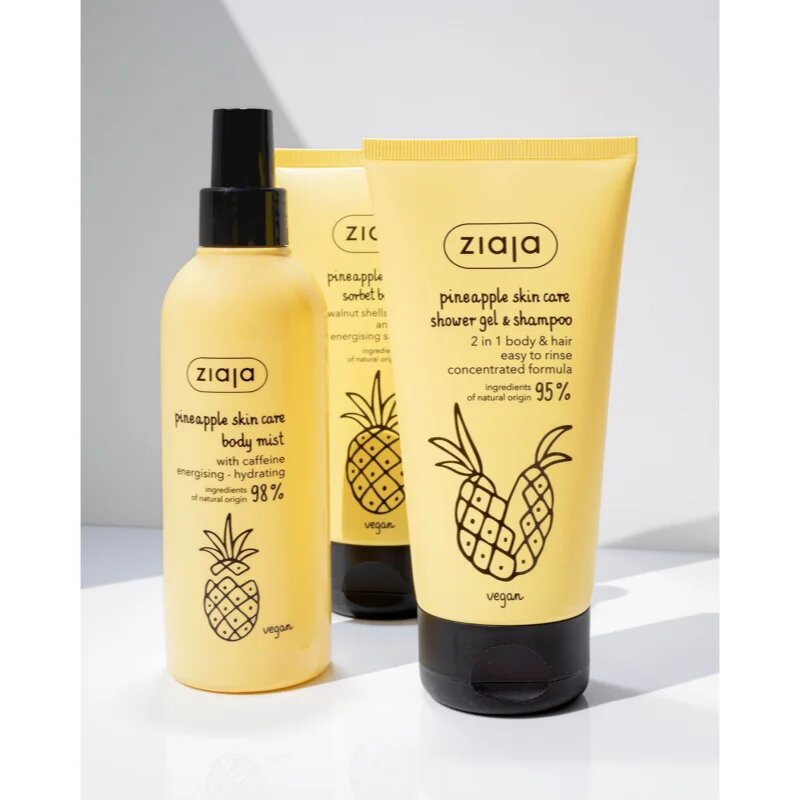 Ziaja Pineapple мъгла за тяло с хидратиращ ефект 200 мл.