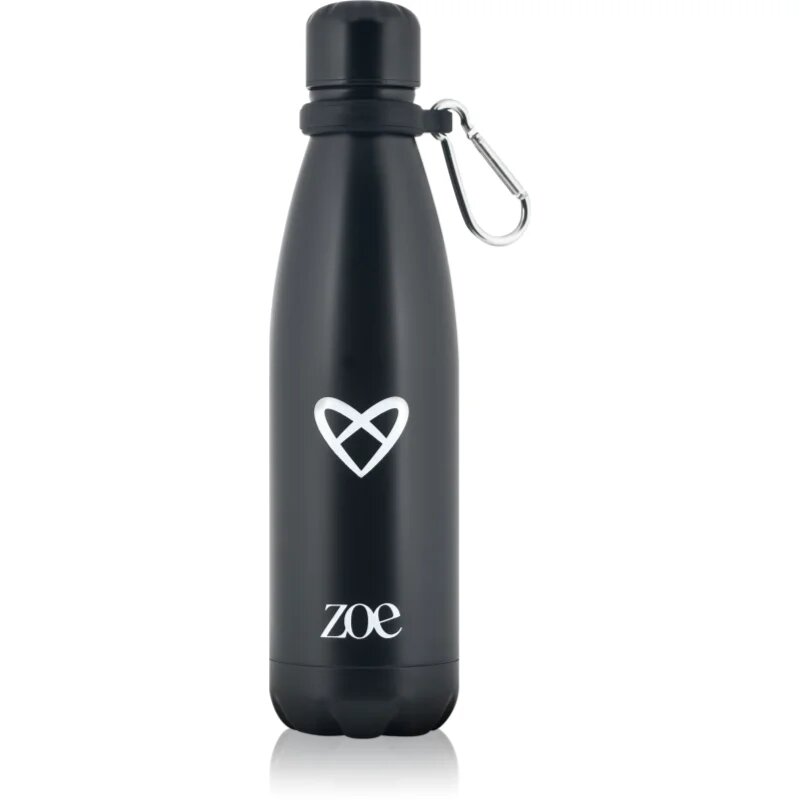ZOE Heart Logo Stainless Steel Bottle неръждаема бутилка за вода боя Black 1 бр.