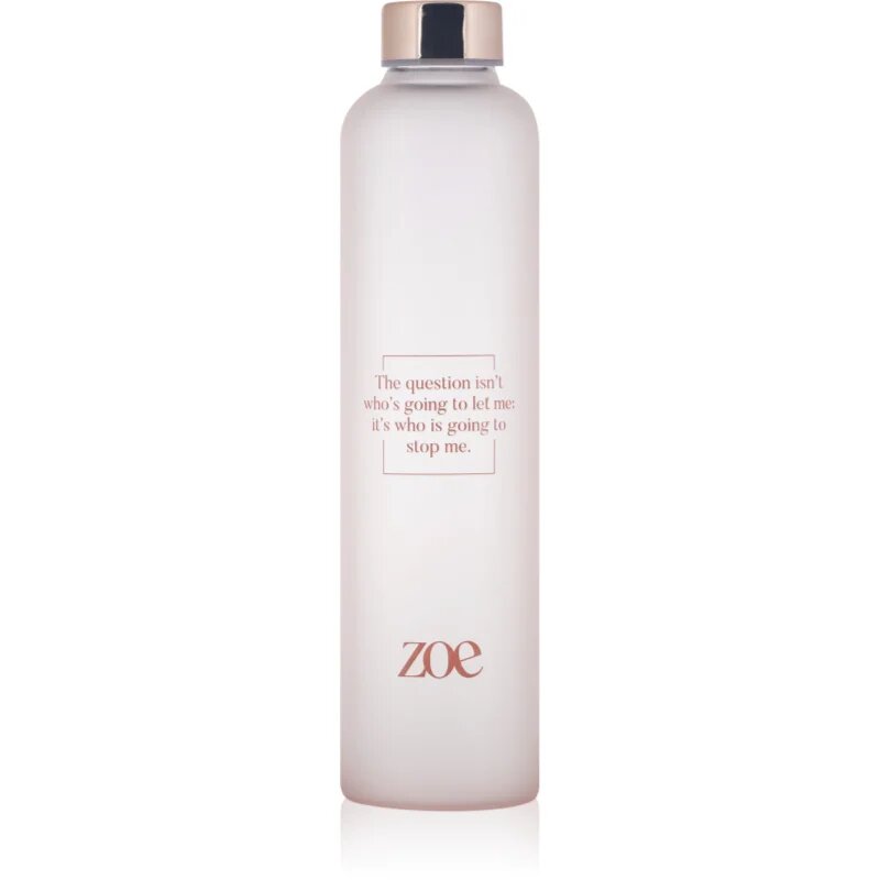 ZOE Quote Glass Bottle стъклена бутилка за вода боя Pink 1 бр.