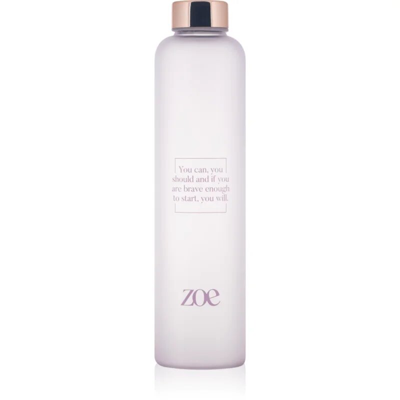 ZOE Quote Glass Bottle стъклена бутилка за вода боя Purple 1 бр.