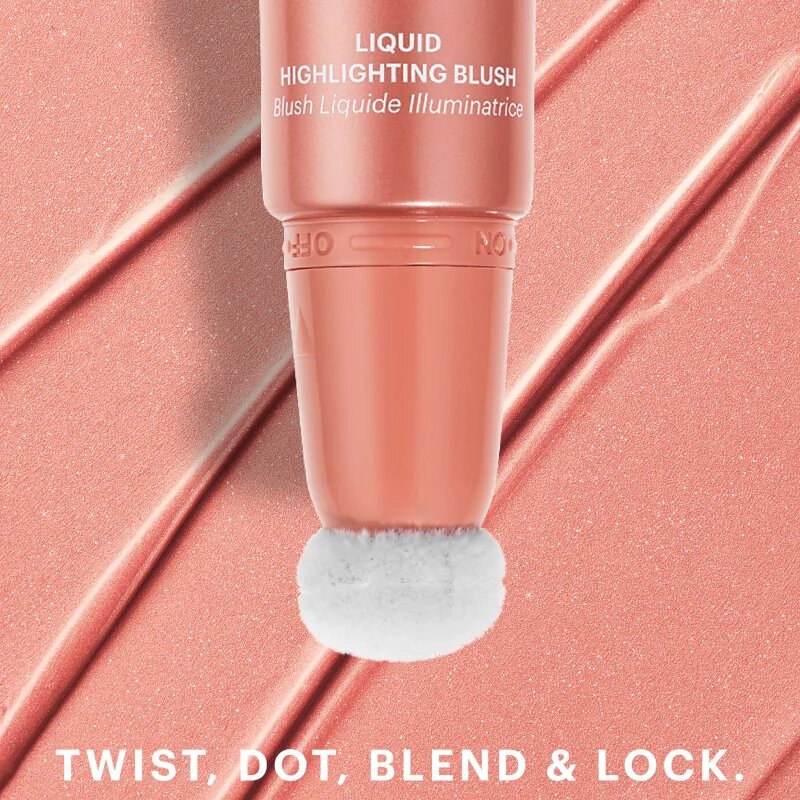 ZOEVA Velvet Love Liquid Highlighting Blush течен руж за озаряване на лицето цвят Peach Nectar 13 мл.