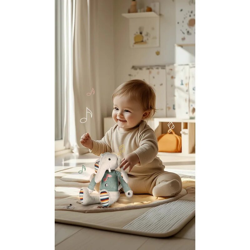 Zopa Plush Interactive Buddy Elephant интерактивна плюшена играчка 12 m+ 1 бр.