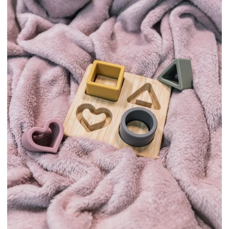 Zopa Silicone Bamboo Puzzle играчка сортер Multicolor 1 бр.