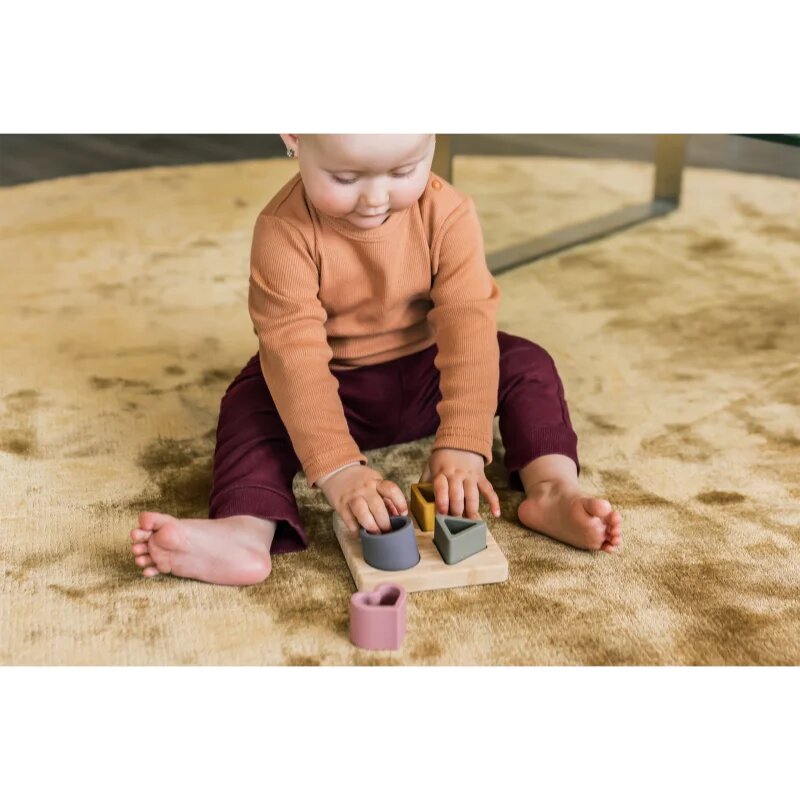 Zopa Silicone Bamboo Puzzle играчка сортер Multicolor 1 бр.