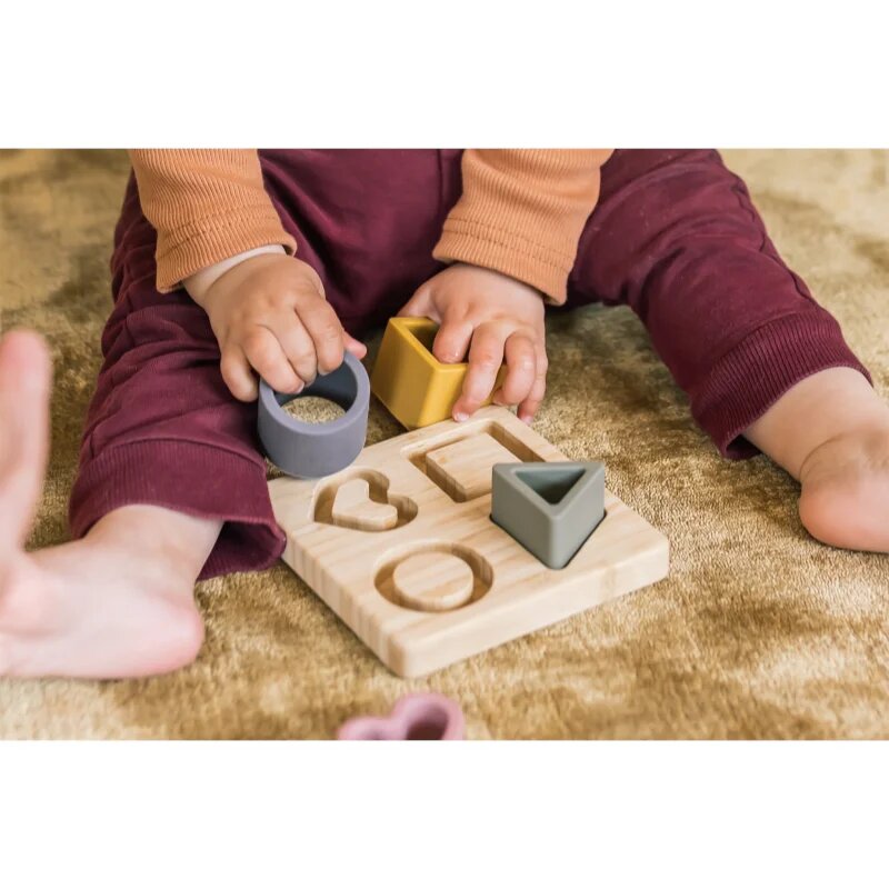 Zopa Silicone Bamboo Puzzle играчка сортер Multicolor 1 бр.