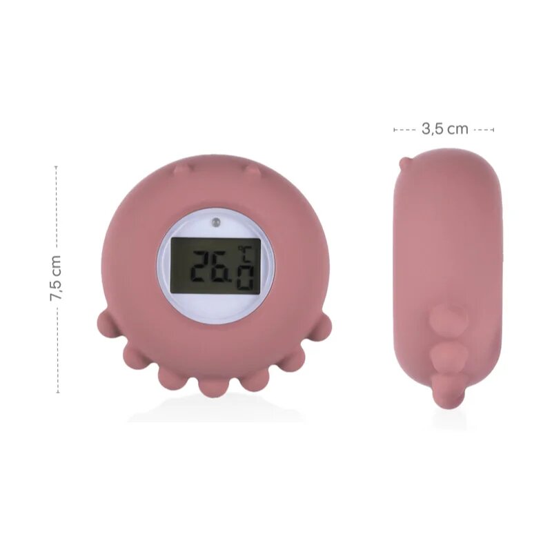 Zopa Silicone Digital Thermometer 2in1 Дигитален термометър за ваната Dove Grey 1 бр.