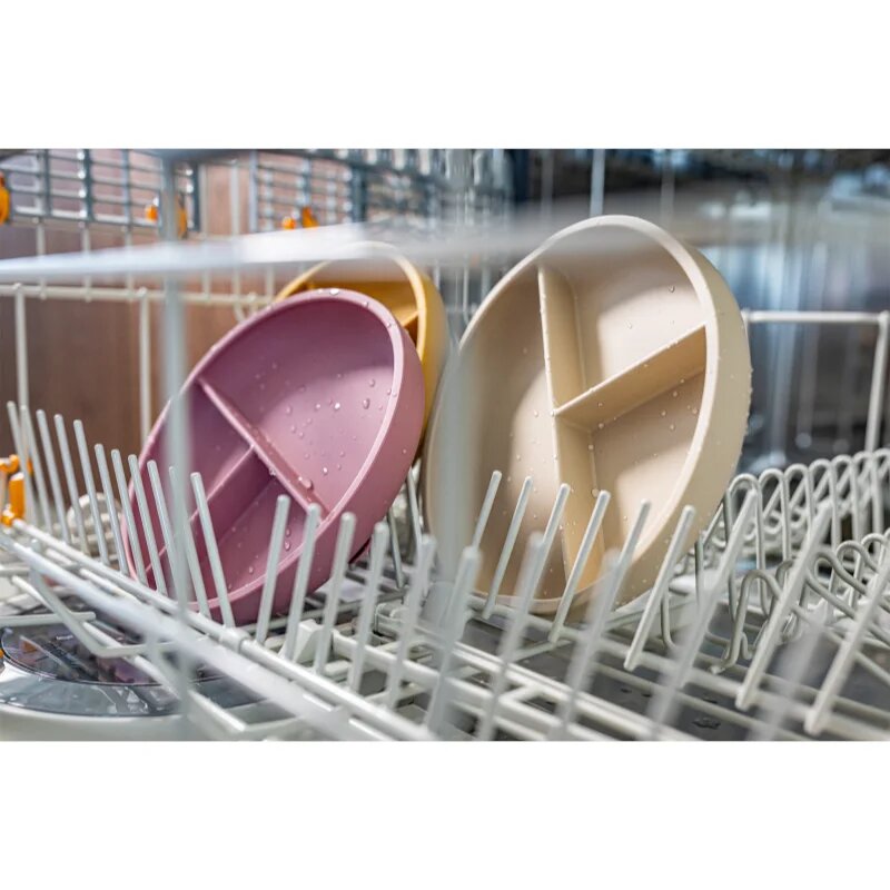 Zopa Silicone Divided Plate разделена чиния с вендуза Old Pink 1 бр.