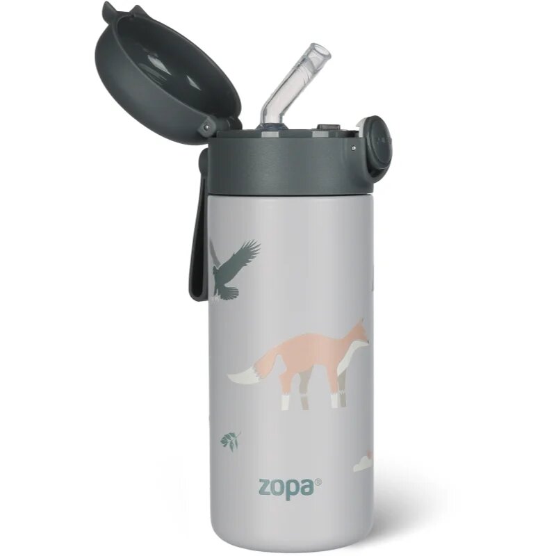 Zopa Thermo Bottle with Silicone Holder and Drinking Spout термос със сламка 1 бр.