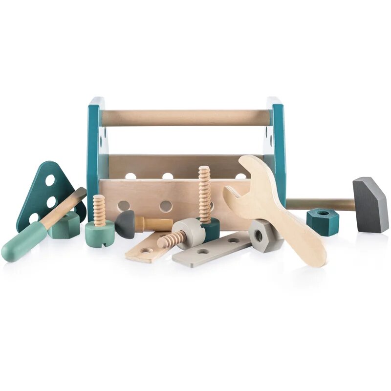 Zopa Wooden Tool Box комплект инструменти Blue 14 бр.