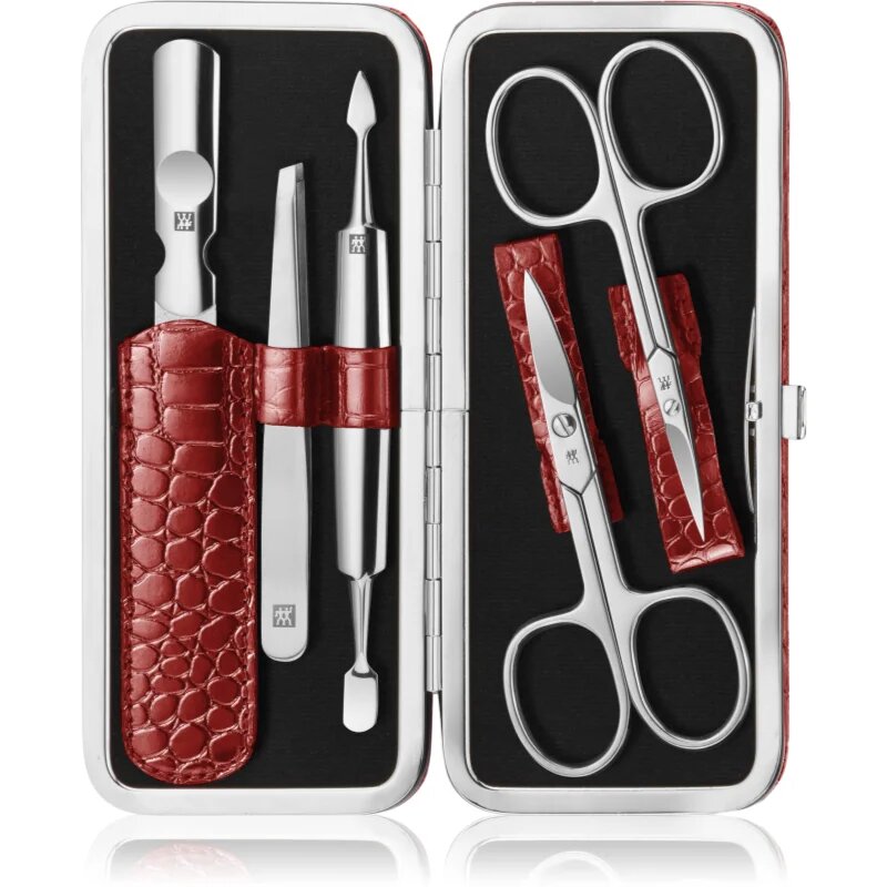 Zwilling Classic Inox комплект за маникюр Red