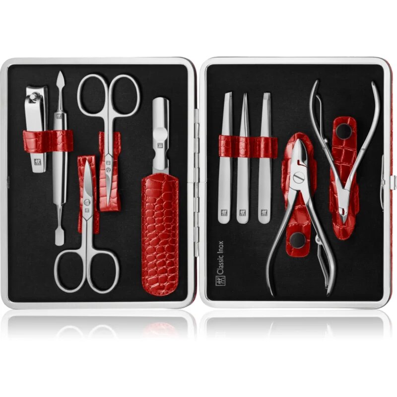 Zwilling Classic Inox комплект за маникюр Red